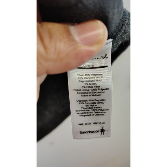 Smartwool Carbon Collection Men's Small Trail Wool Charcoal Gray‎ Vest - Picture 4 of 6